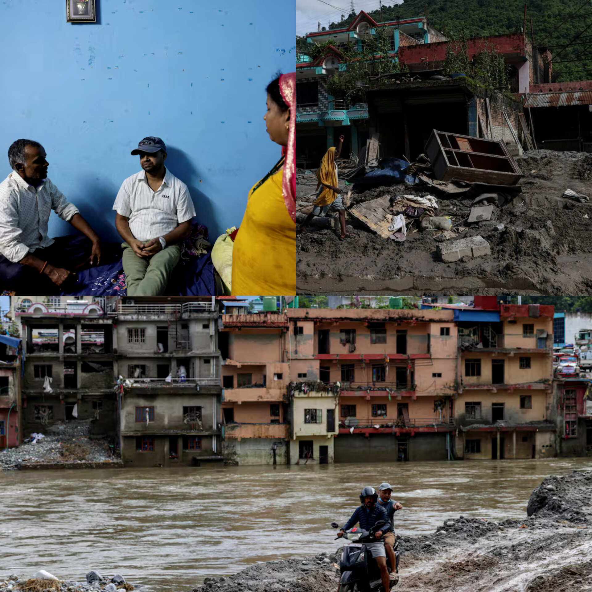 ‎NEPAL FLOODS: SURVIVORS RETURN TO FIND THEIR HOMES AND TOWN BURIED IN MUD