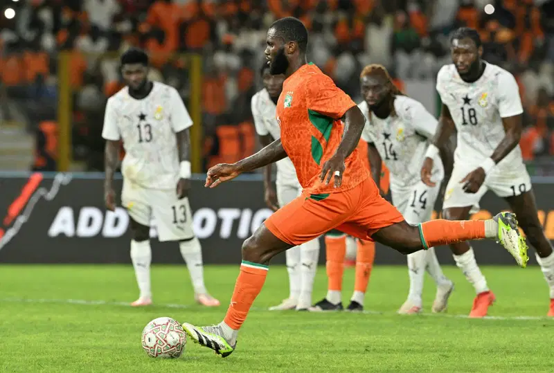 CÔTE D’IVOIRE DEFEAT GHANA 2-0 AS YALCOUYÉ SHINES ON DEBUT